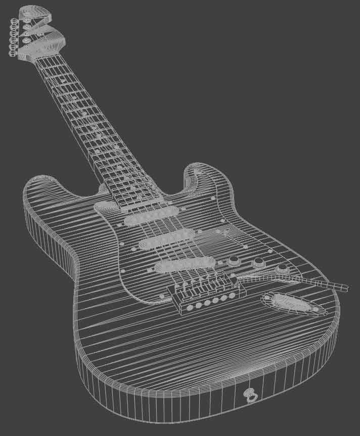 guitar wireframe